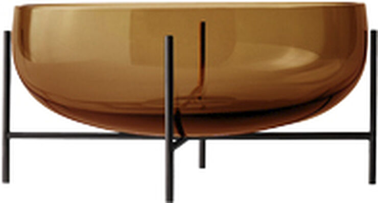 Audo Copenhagen Echasse Bowl, Amber/Bronzed Brass Brun & sort