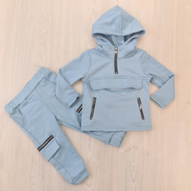 Pocket & zipped set - lichtblauw