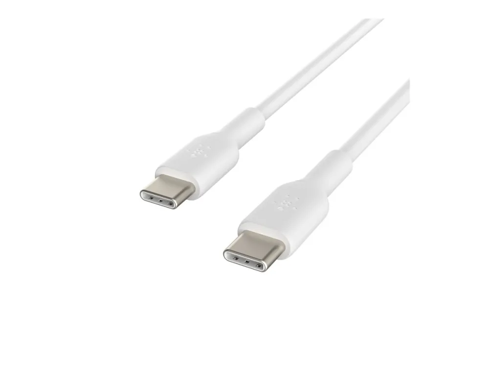 Belkin BoostCharge - USB-kabel - 24 pin USB-C (han) til 24 pin USB-C (han) - 2 m - hvid