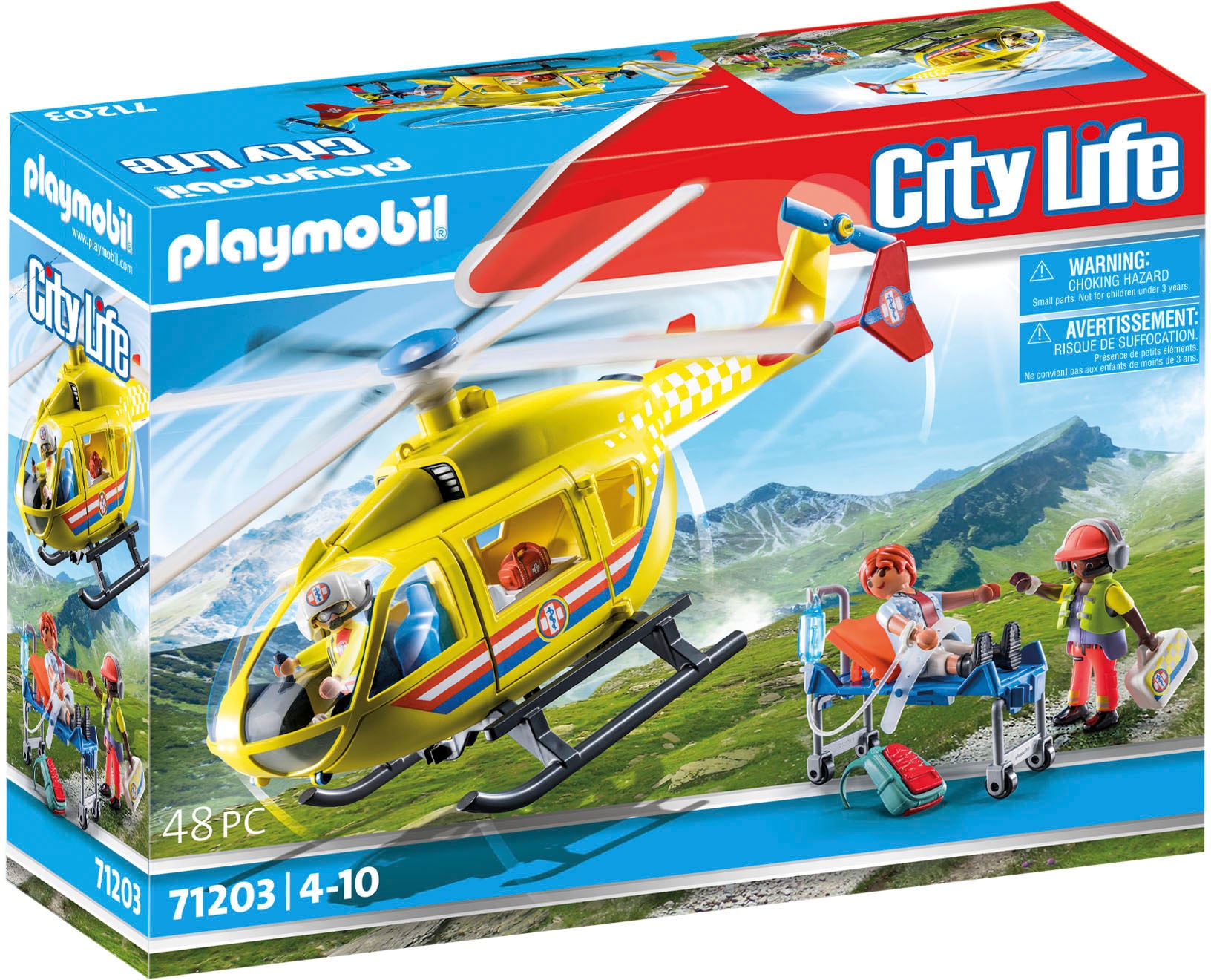 Playmobil® Konstruktions-Spielset »Rettungshelikopter (71203), My City Life« Made in Europe
