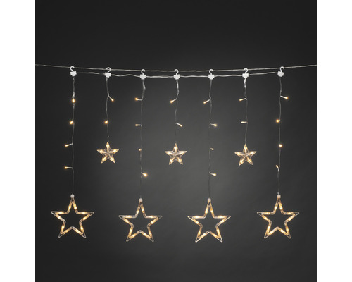 Stervormig lichtgordijn Konstsmide L 90 cm 77 LED's amberkleurige lichtkleur