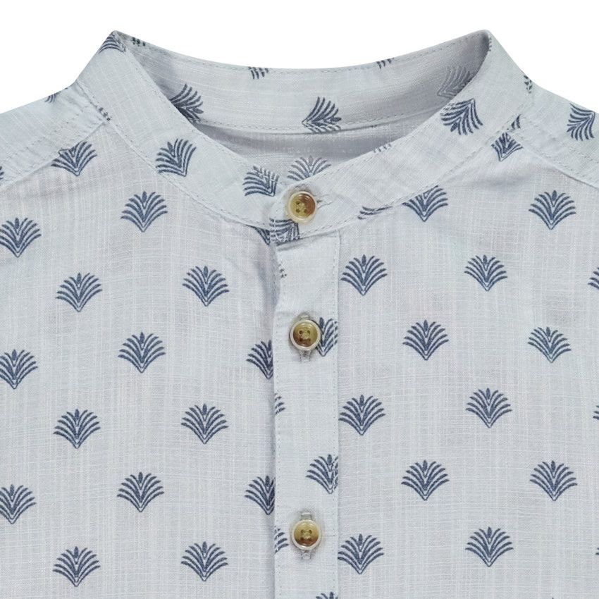 Chemise manches courtes imprimé palmiers pour bébé garçon - Bleu