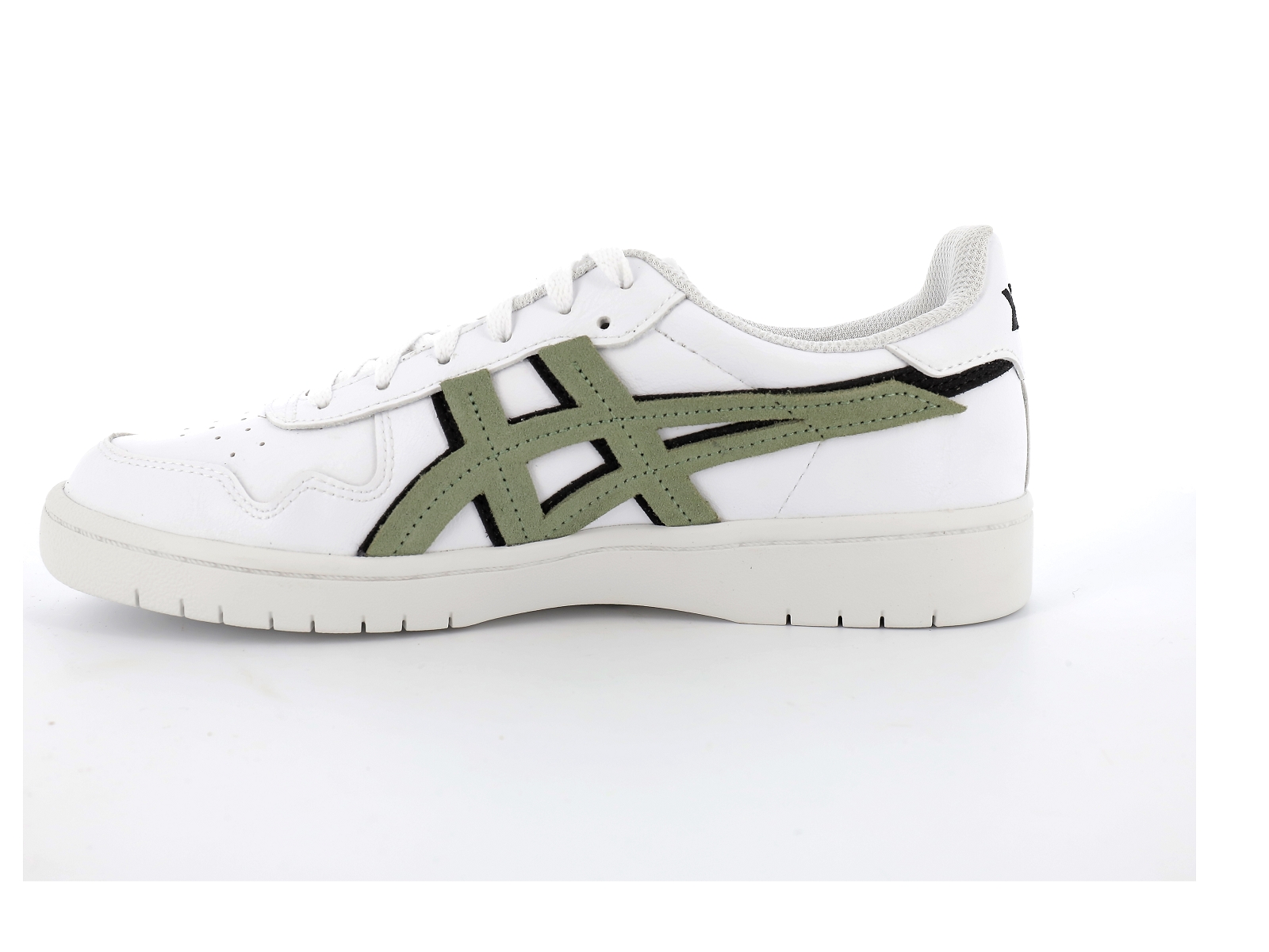 Asics-1201A381 Cuir Blanc Vert
