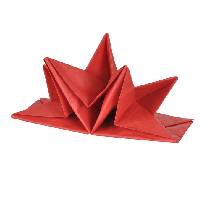 SET 12 SERVIETTES PRE PLIEES 40X60CM ROUGE