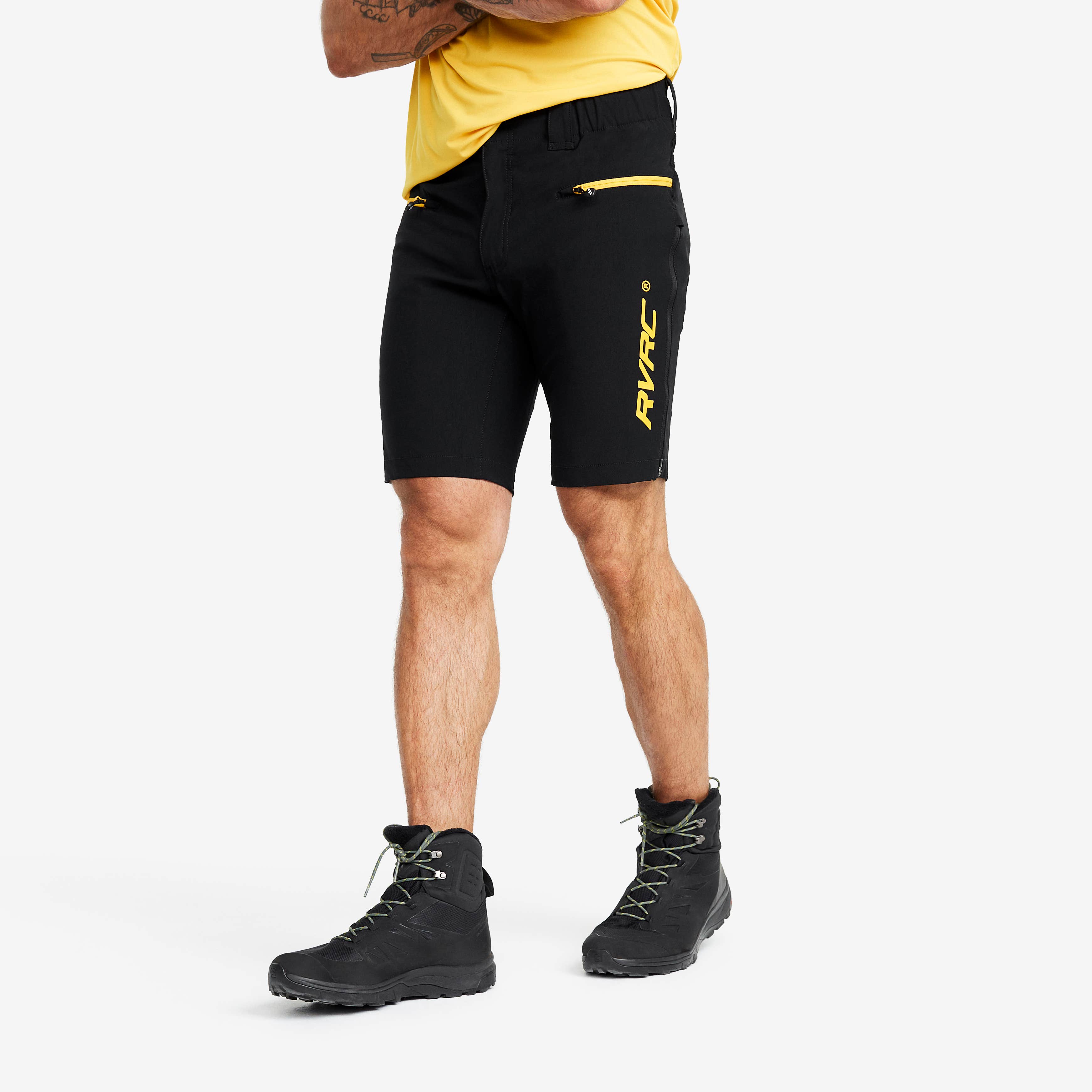 Trail Pro  Shorts Herre Black/Yellow