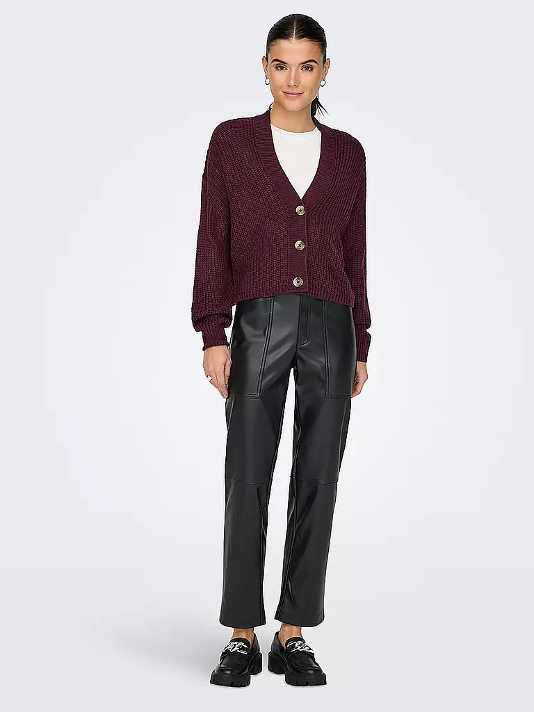 ONLY Strickjacke ONLCAROL dunkelrot