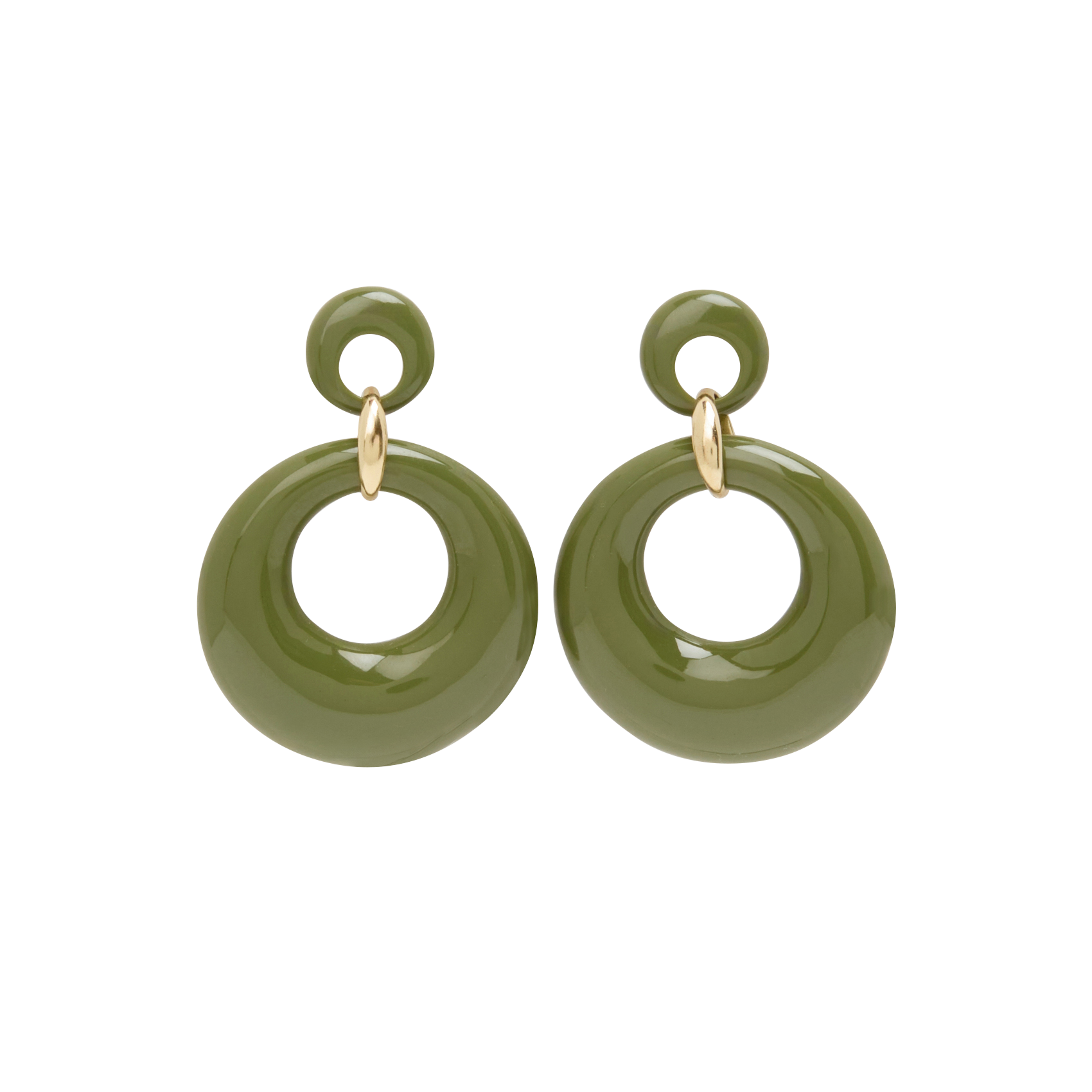 BETTY - Boucles d'oreilles rondes | Vert