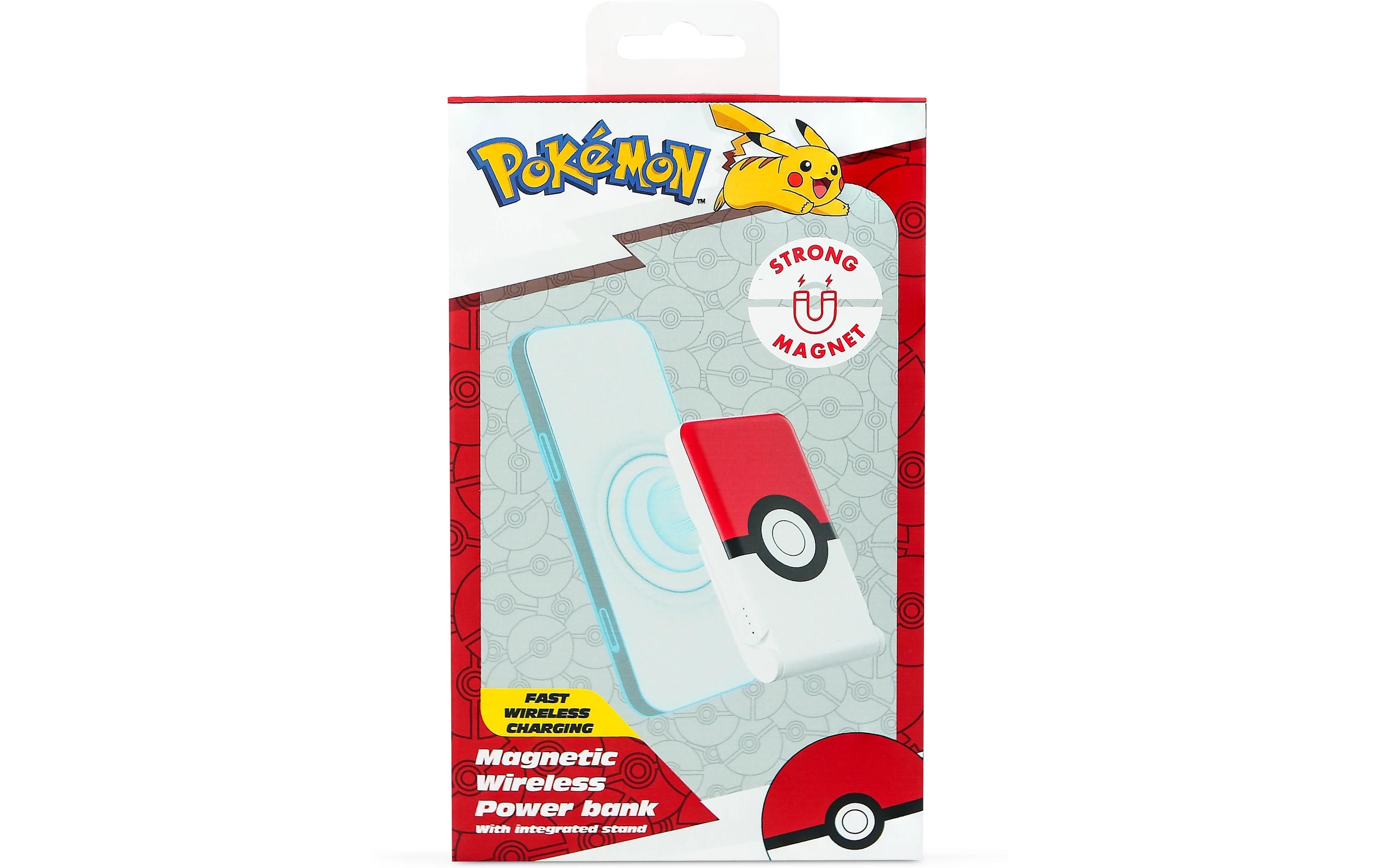 Powerbank Pokémon Pokeball 5000 mAhPowerbank mit integriertem Wireless Charger und Standfuss im Pokémon-Design
