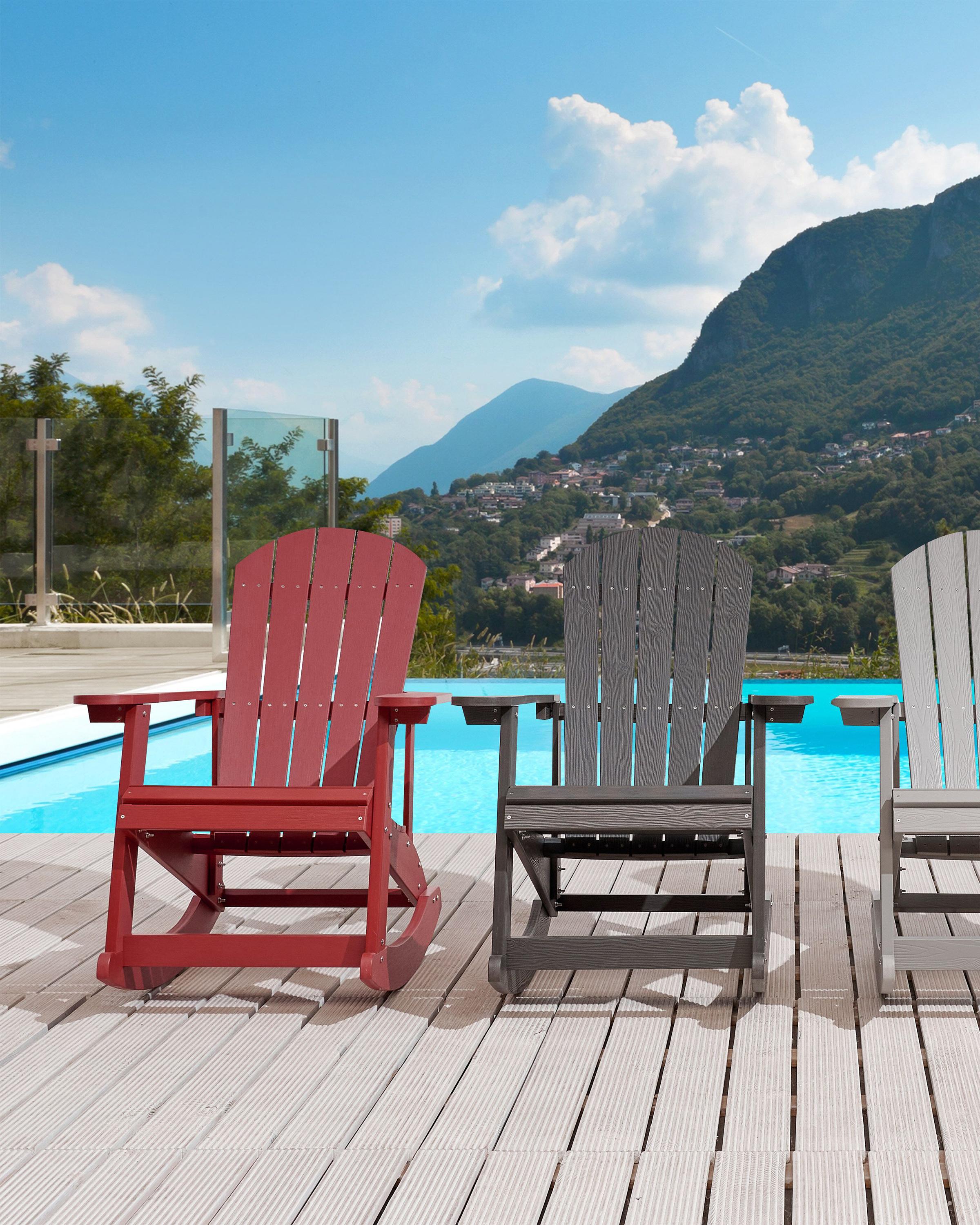 Tuinschommelstoel ADIRONDACK Rood