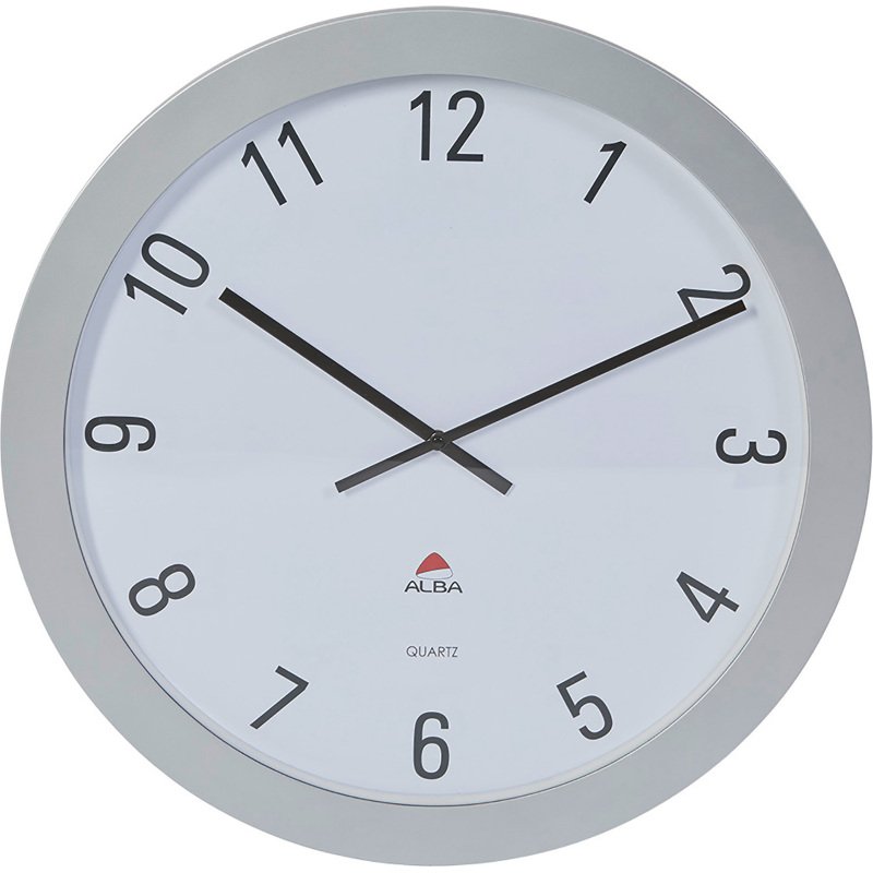 Horloge murale géante Ø 60 cm - À quartz - gris