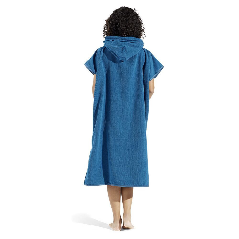 Poncho microfibre adulte 110x80cm bleu