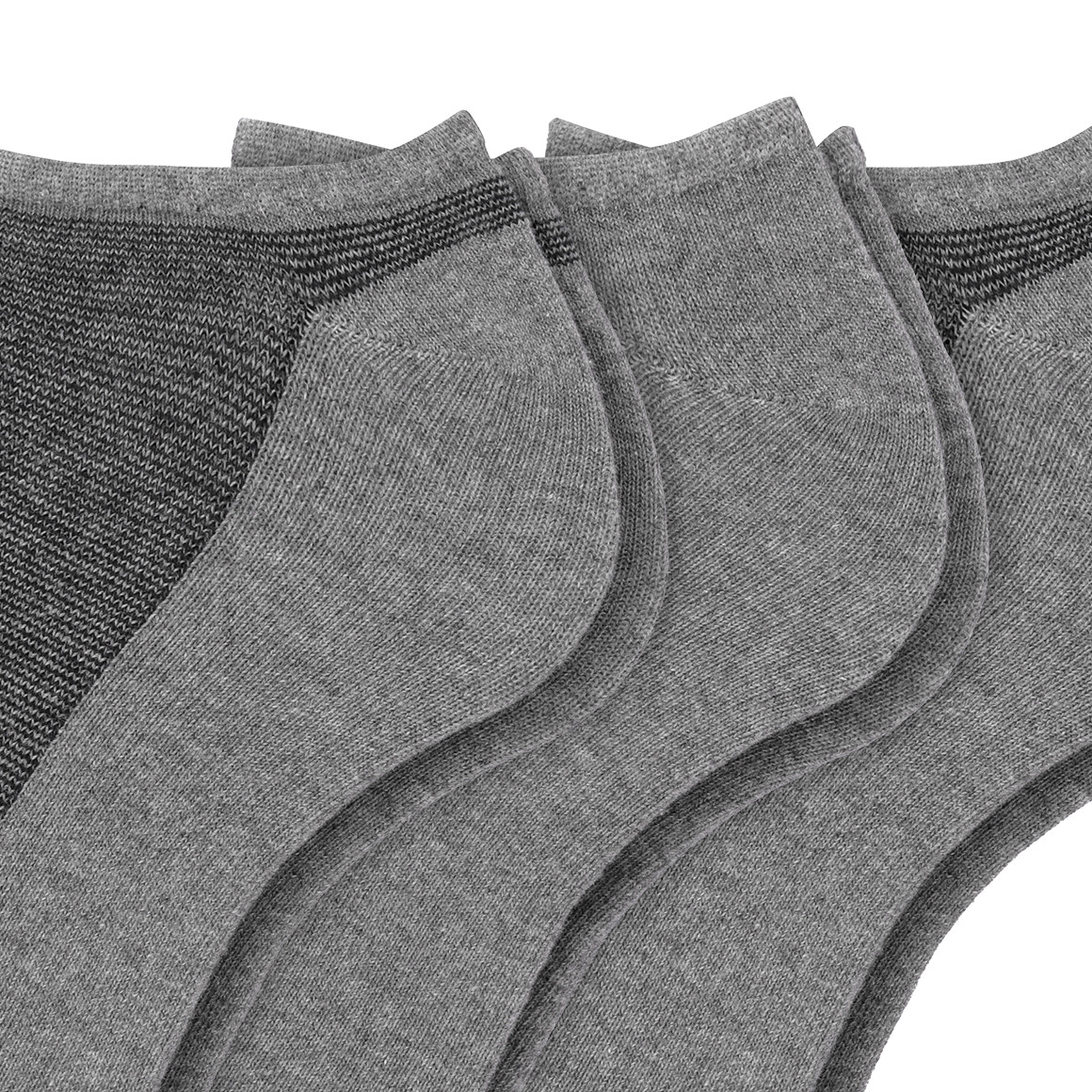 VanVaan 3 Paar Herren Sneaker-Socken im Set grau