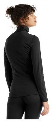Maillot Manches Longues Femme Icebreaker Mérinos 200 Oasis Half Zip Noir