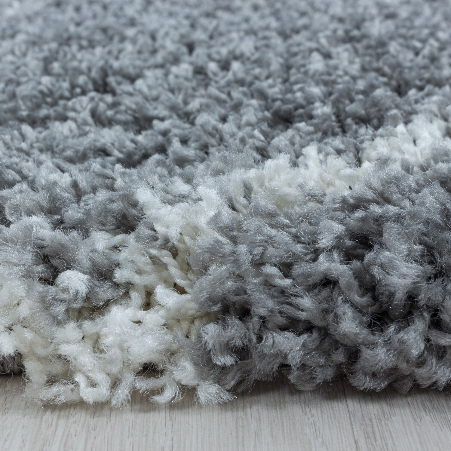 Moderner Runder Hochflor Teppich - Skandinavischer Stil mit Rautenmuster