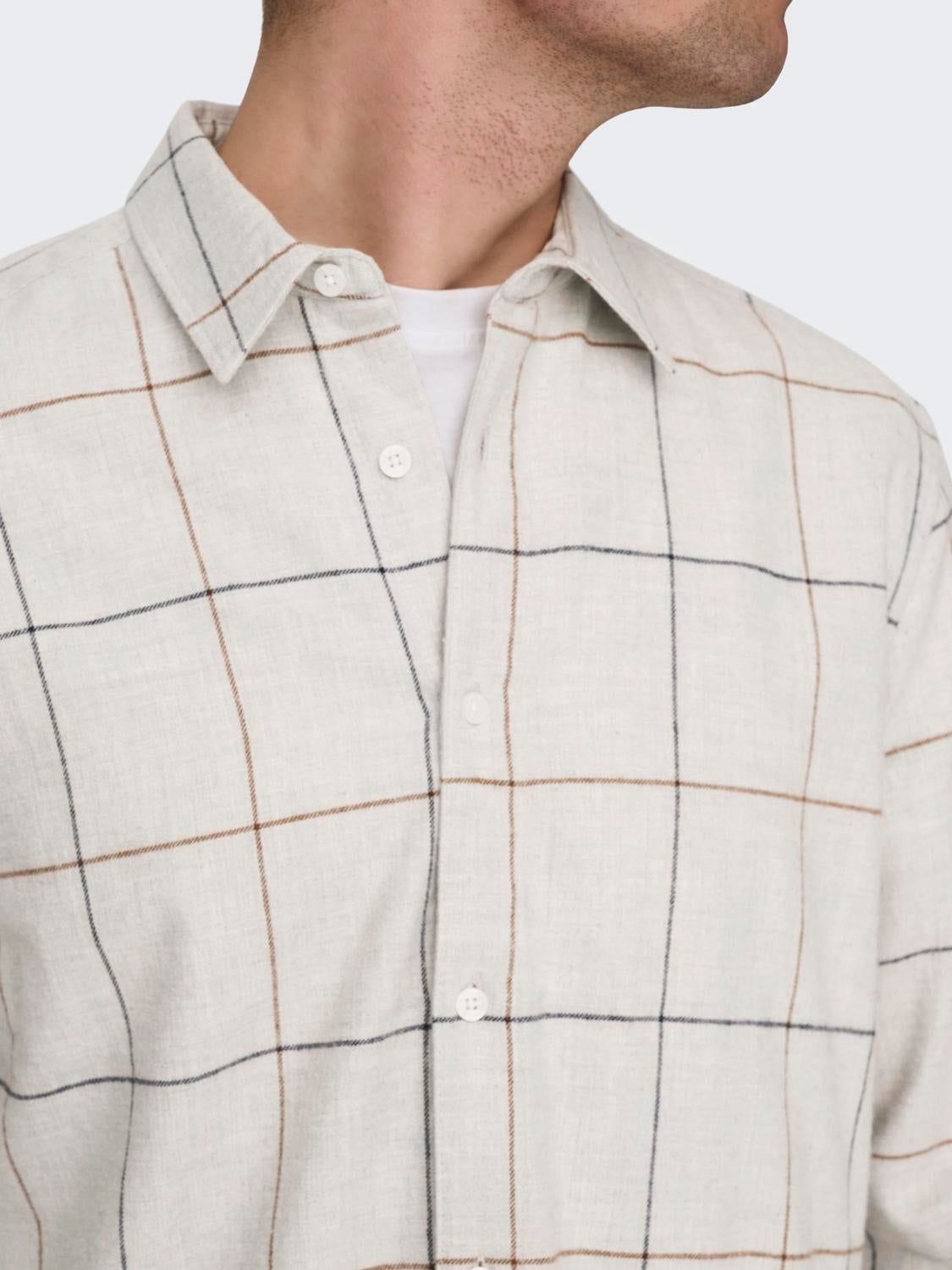 ONSLARS Hemd Light Grey Melange
