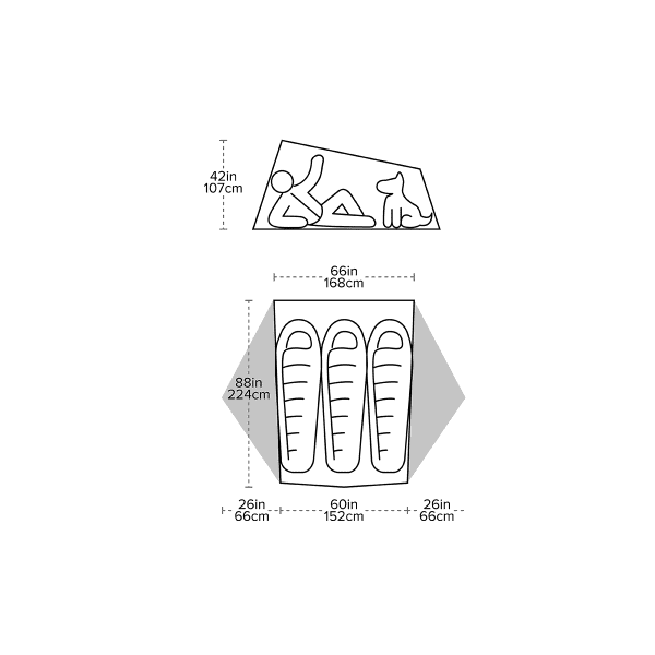 Tente bivouac BIG AGNES TIGER WALL UL3 SOLUTION DYE