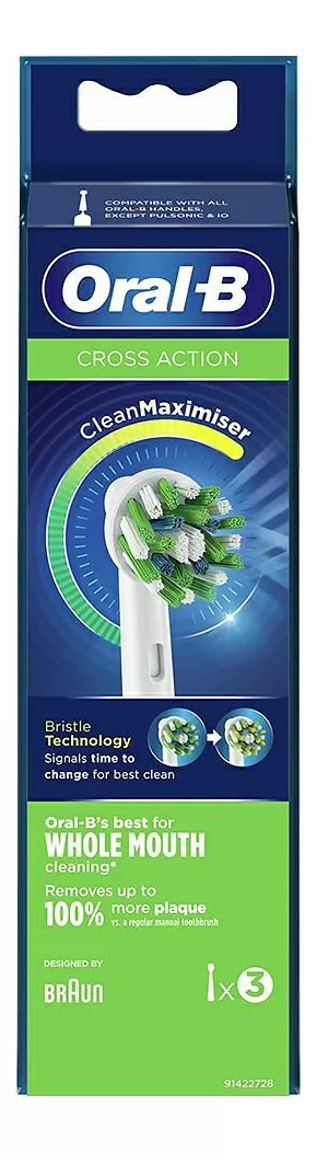 Oral-B Cross Action Børstehoved - 3 stk.