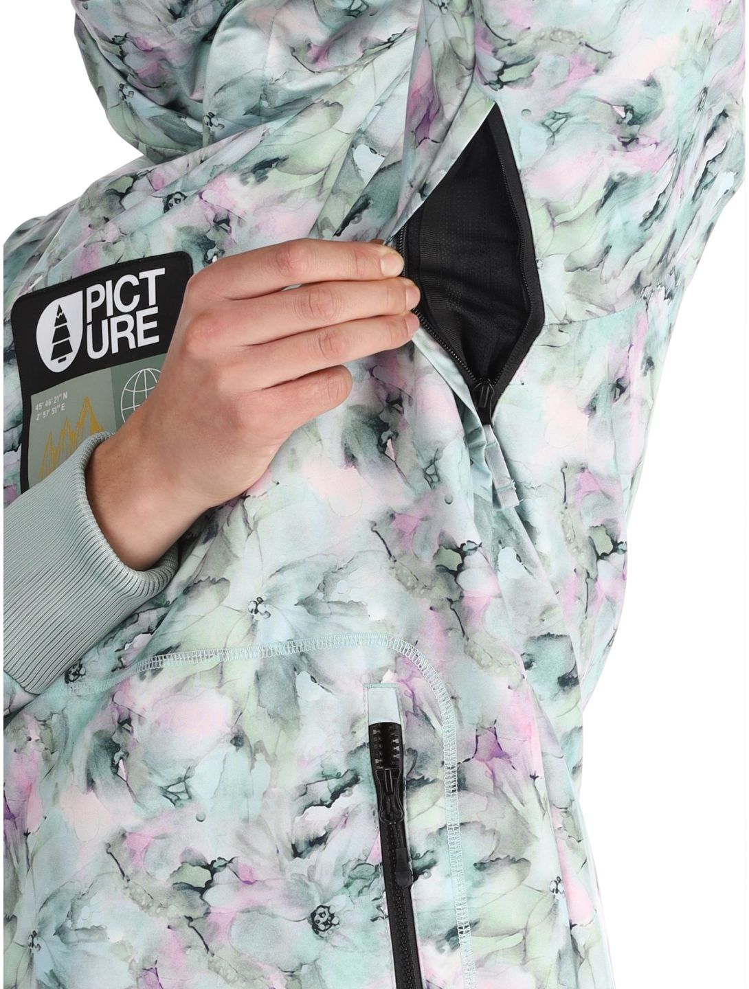 Printed softshell ski-jas heren