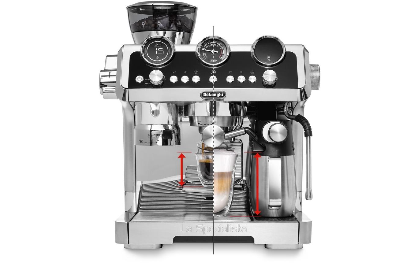 Siebträgermaschine La Specialista Maestro EC9865.M Silber<br>Espressomaschine mit Siebträger und integriertem Mahlwerk