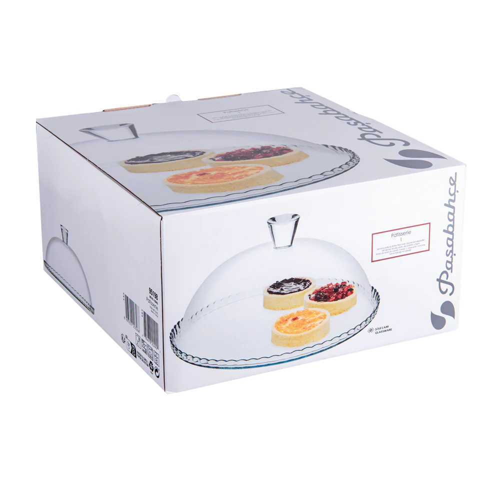 Plat à tarte avec cloche 32 cm Pasabahce