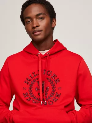 Moletom com capuz oversized com logo Crest