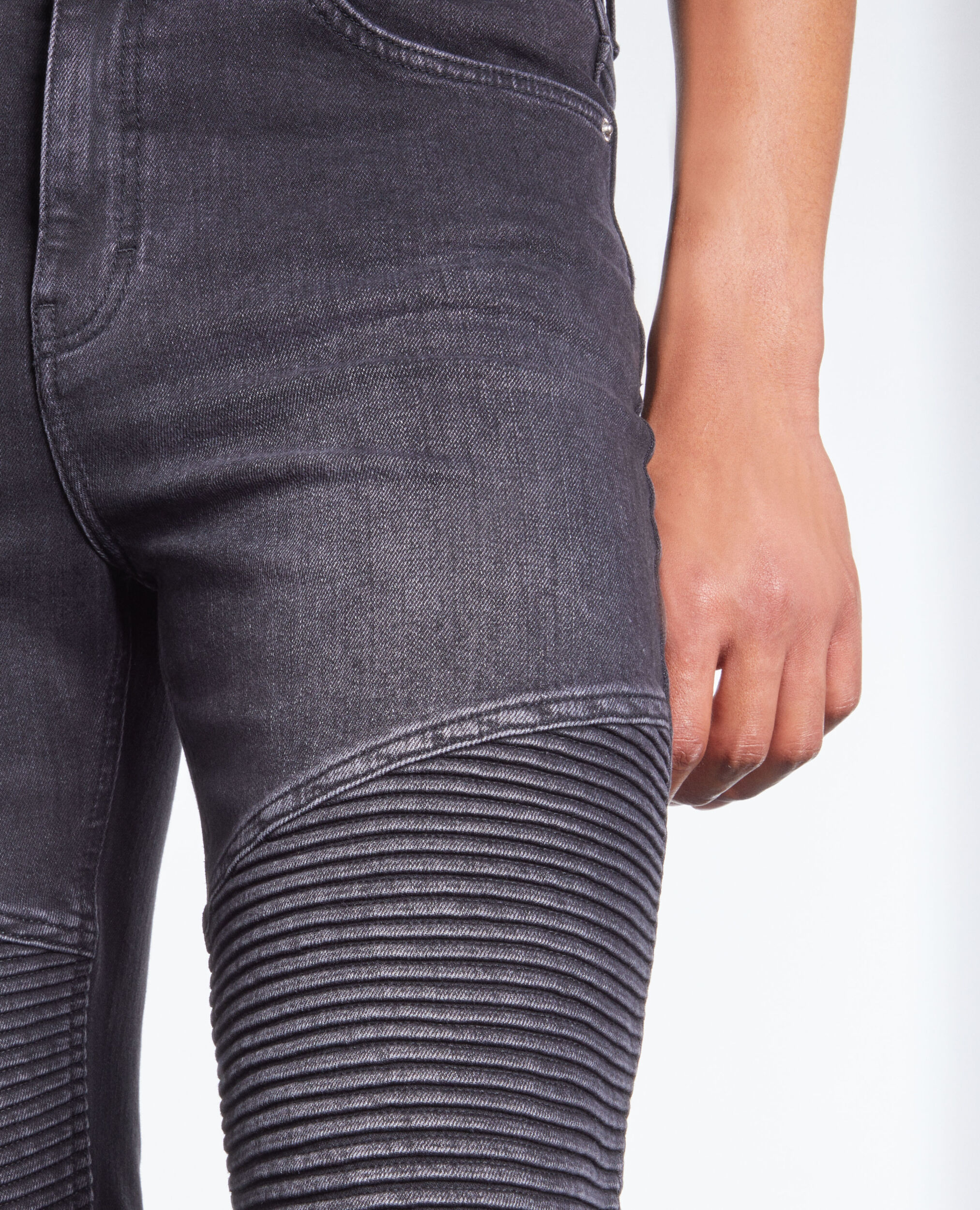 Jean biker slim noir
