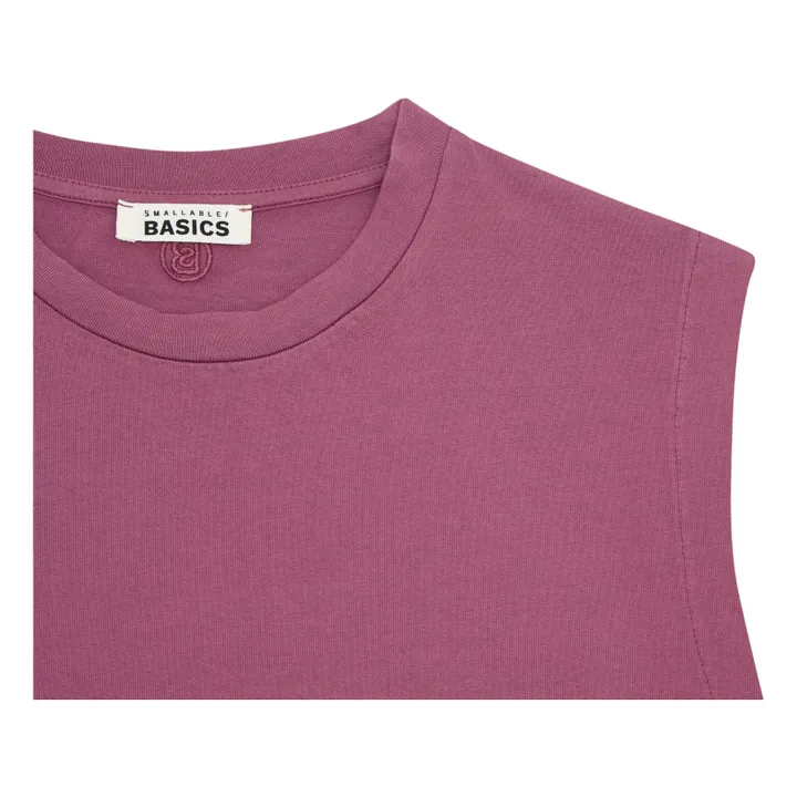 SMALLABLE BASICS T-shirts Femme Sans manches Coton Bio | Prune