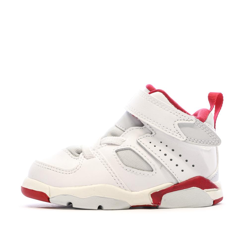 Nike Baskets Écru/Rouge Garçon Nike Jordan 91