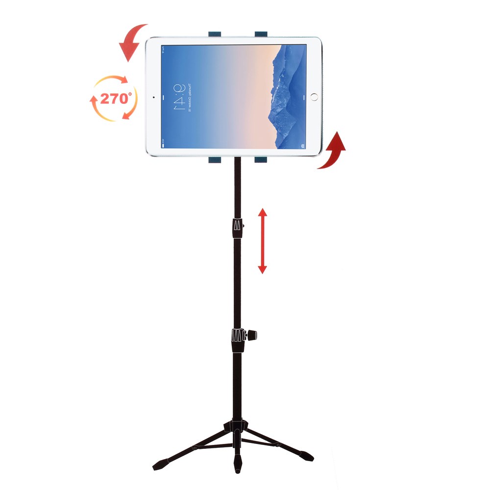 (1.33m) 360° Grad Universal höhenverstellbare Stativ Halterung Bodenständer für Tablets (7
