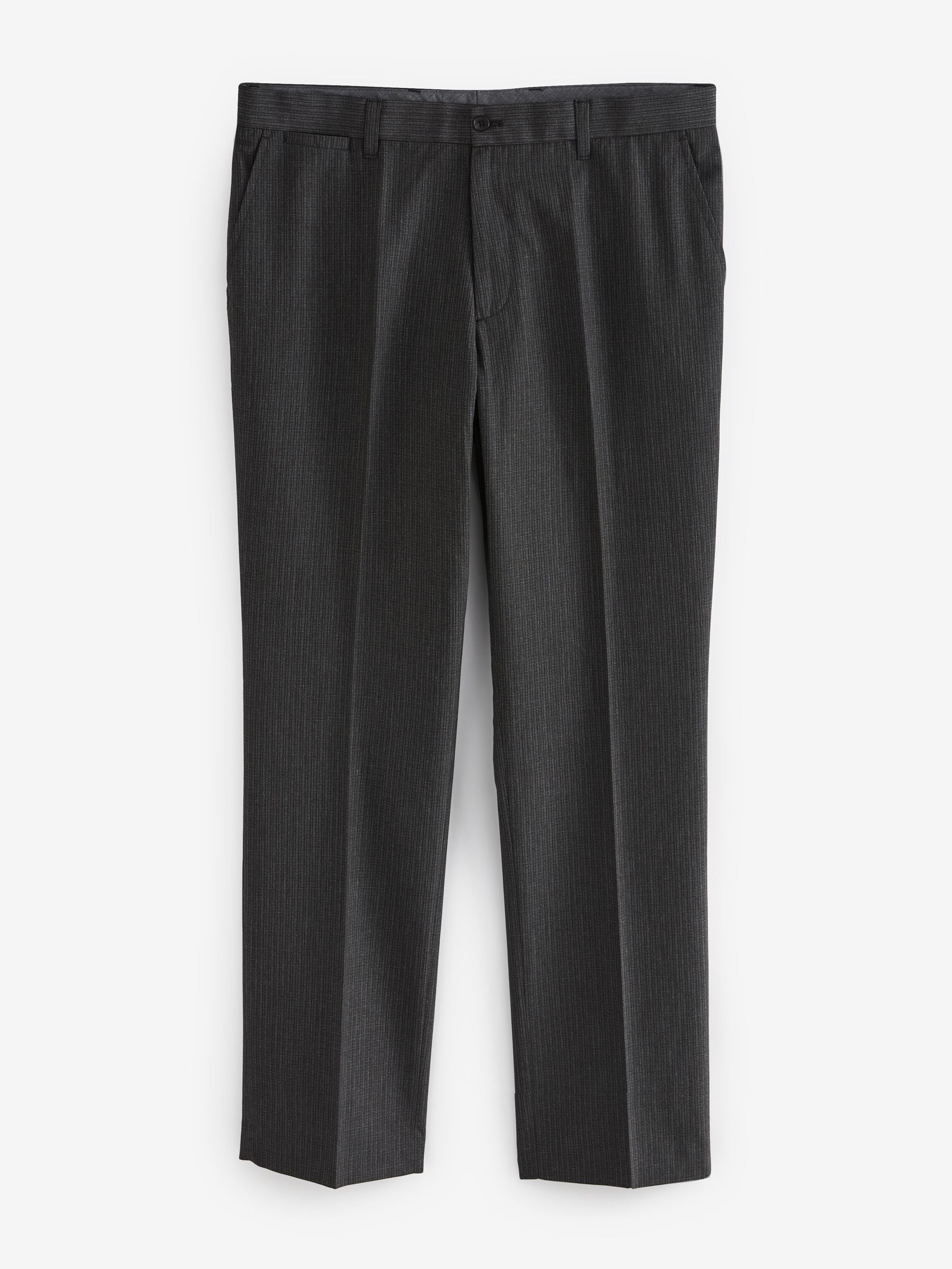 Antraciet - Normale Pasvorm - Modieuze broek met textuur