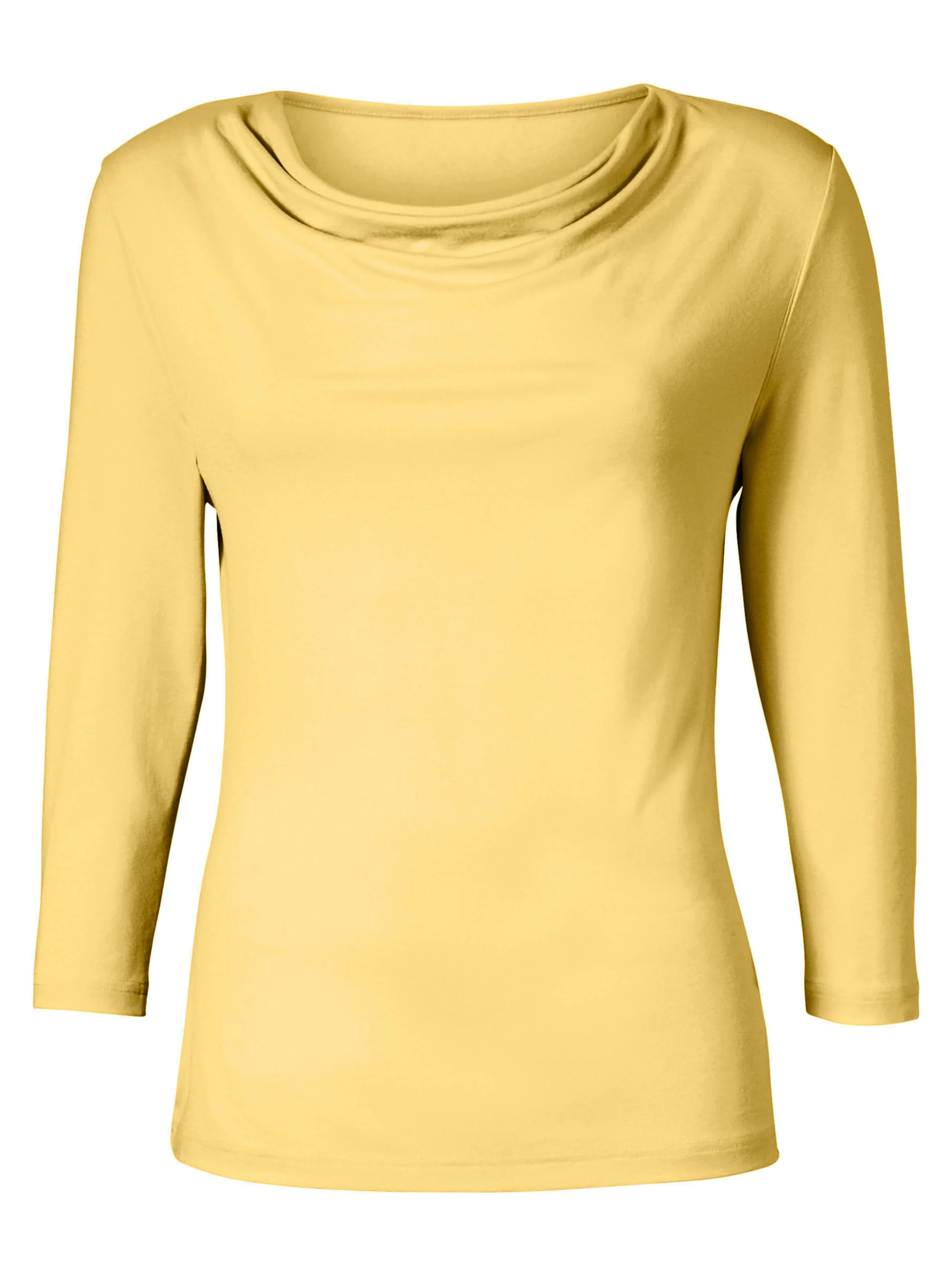 Wasserfallshirt in zitronengelb