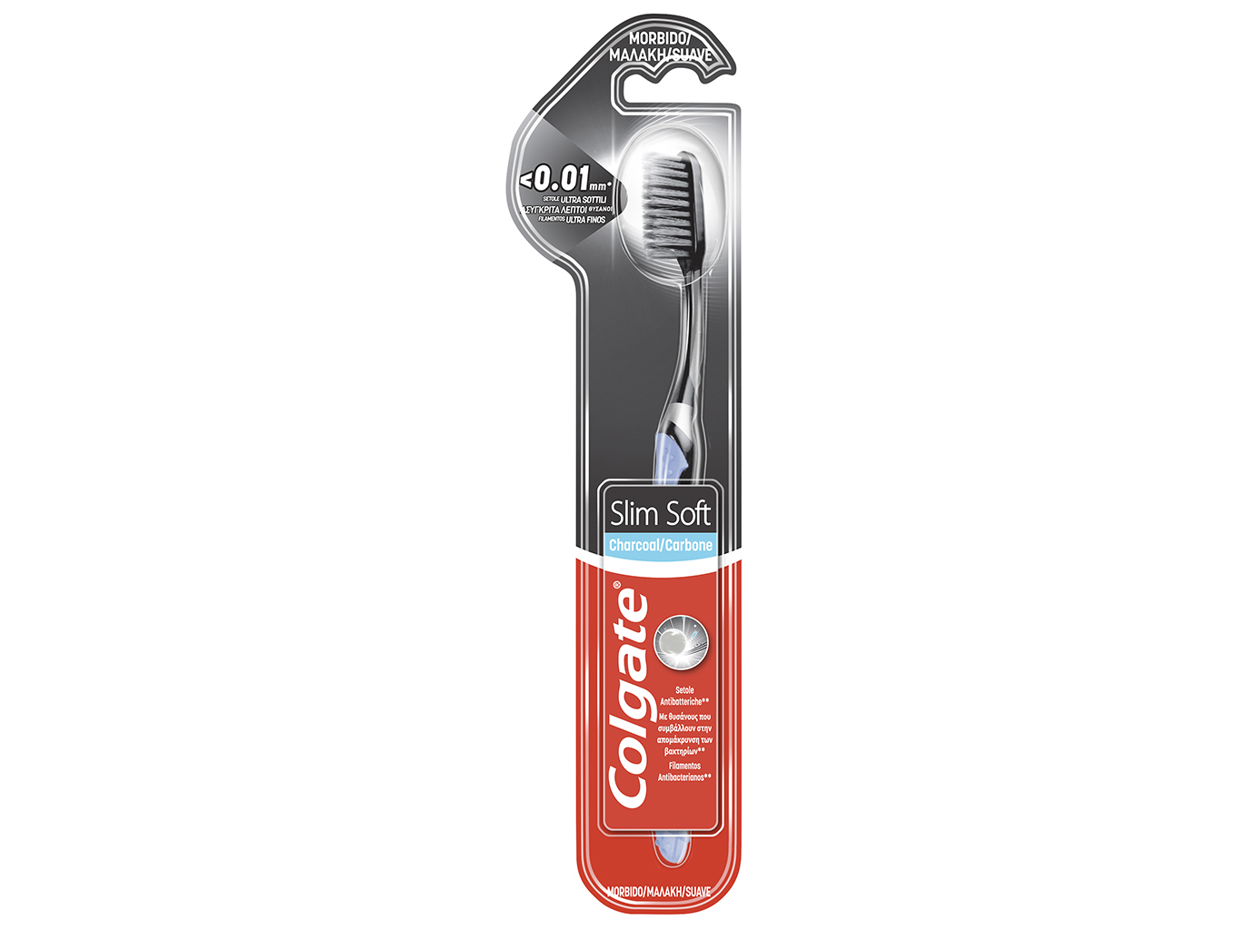 Escova de Dentes Slim Soft Carvão Suave Colgate 1un