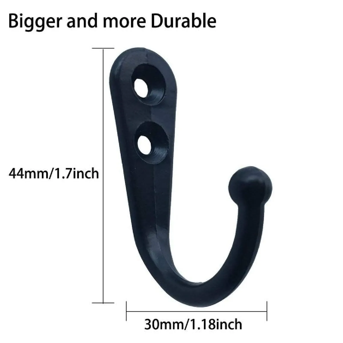 Universal 24 Crochets muraux avec vis - Noir
