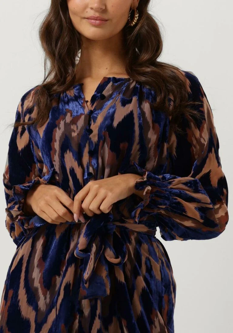 FREEBIRD blauwe freebird mini jurk senna dress