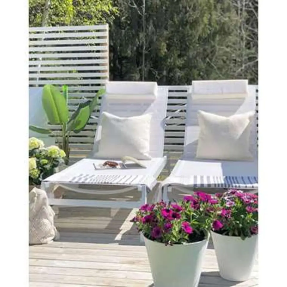 CATANIA - Strandstoel - Wit - Aluminium