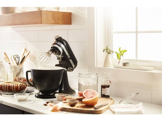 KITCHENAID - Robot culinaire Artisan 4,8L 5KSM175 Noir + Tranchoir/Râpe OFFERT