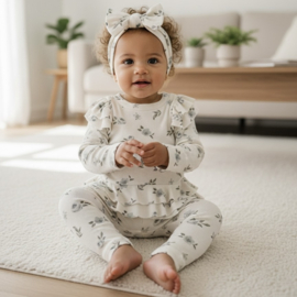 Cute flowery set - groen