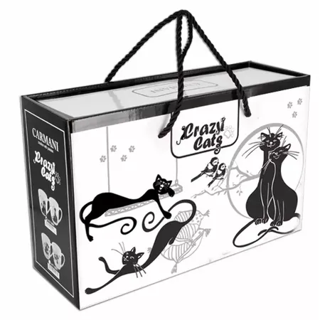 Carmani 2er Tassen Set Crazy Cats 2, 400 ml