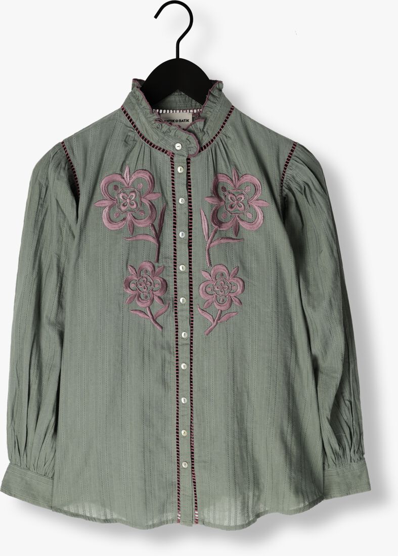 ANTIK BATIK khaki antik batik blouse anouki blouse