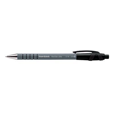 Paper Mate FlexGrip - 12 Stylos à bille - noir - rétractable
