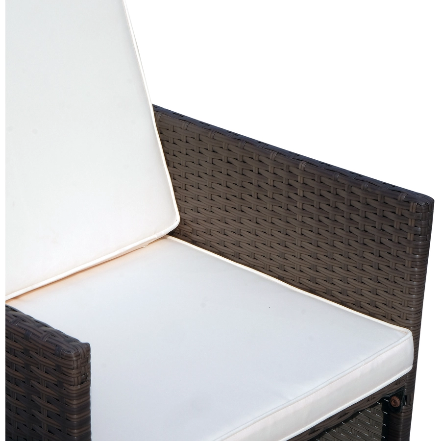 Outsunny Polyrattan Gartenmöbel als 21-tlg. Set braun, cremeweiß