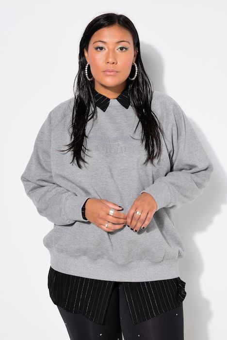 Sweatshirt, oversized, Glitzereffekt, Statement Print