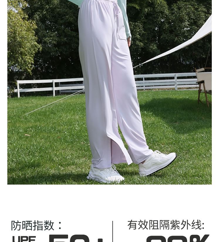 FAYE - High Rise Plain Wide Leg Sweatpants