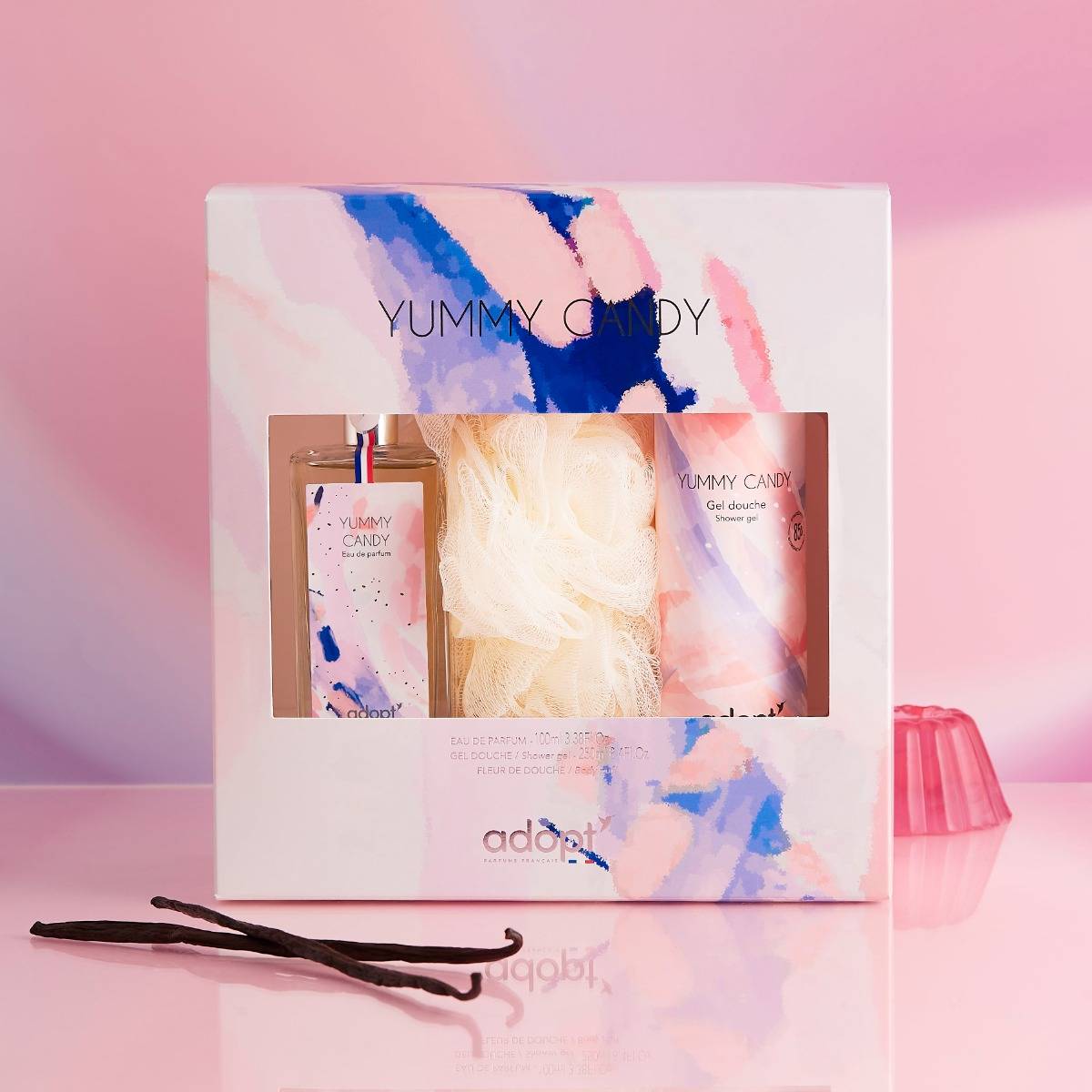 Yummy candy Gel douche 250 ml + fleur de bain