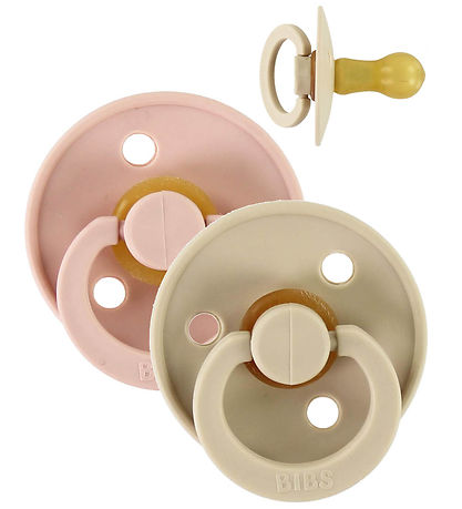 BIBS Colour Schnuller - Gr. 2 - 2er-Pack - Rund - Vanilla/Blush