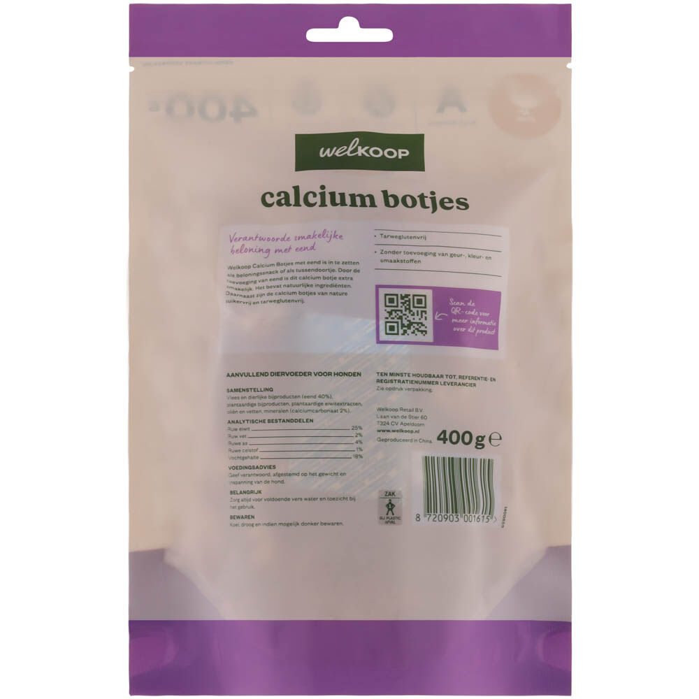 Welkoop - Calcium Botjes - 400 Gram - eend