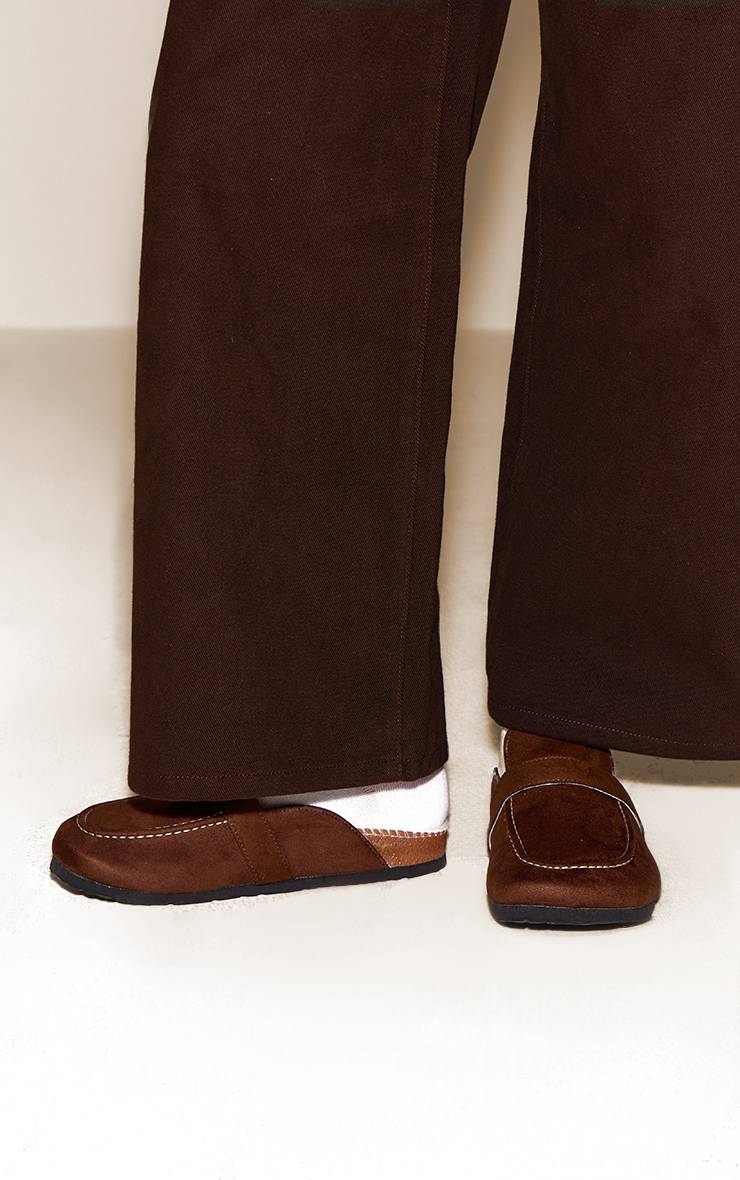 Chocolat Mules En Synthétique Doublées De Synthétique
