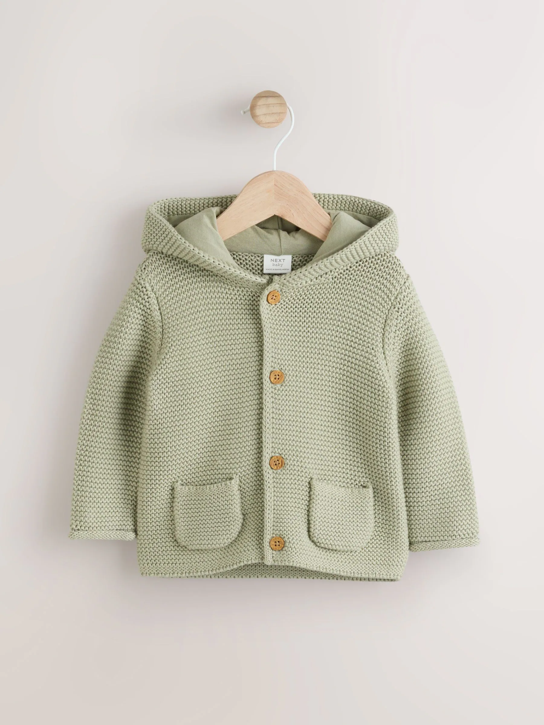 Grijs-groen - Gebreid babyvest (0 mnd- 2 jr)