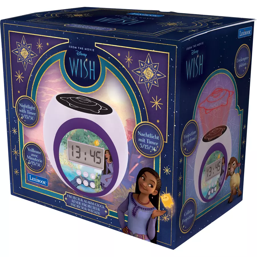 LEXIBOOK  Wish Projektionswecker mit LED Farbwechsel und Timer-Funktion
