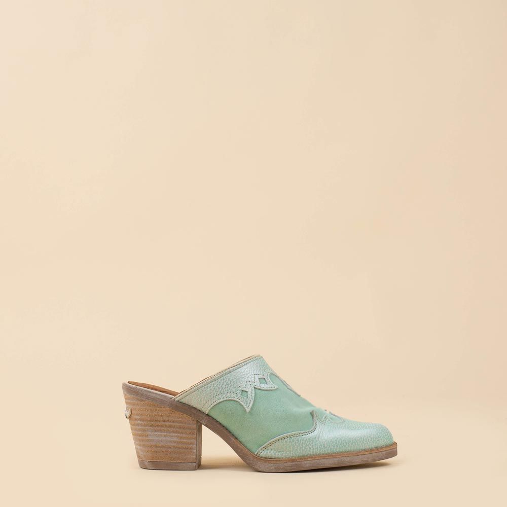 Nemonic boho klompjes 2379 turquoise